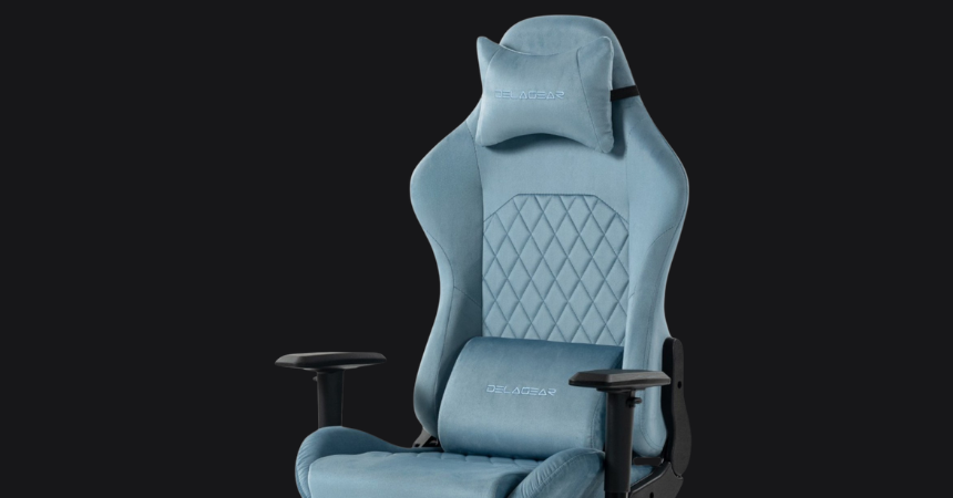 Tapicerka welurowa DELAGEAR G 505 Niebieski